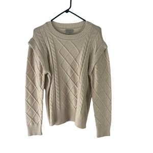 Raya Women's Size‎ Large Cream Chunky Knit Sweater